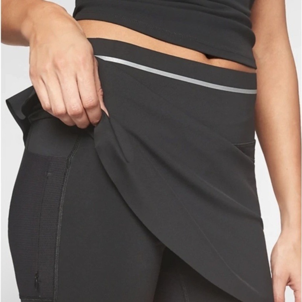ATHLETA Sonic Skort Size Medium Black Tennis Skirt Active Performance - Picture 3 of 9